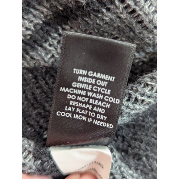 TORRID! BLACK & MARLED GRAY ZIG-ZAG, OUTSIDE SEAM, DUSTER HOODIE SWEATER! SZ 3X - Picture 8 of 9